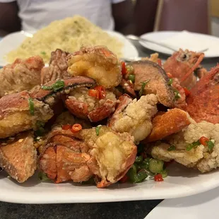 Fried lobster