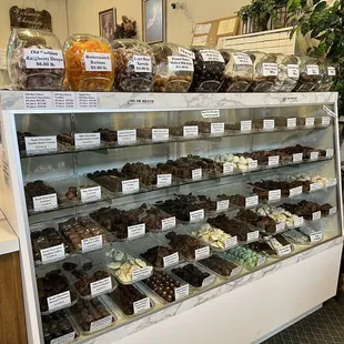 a display of chocolates