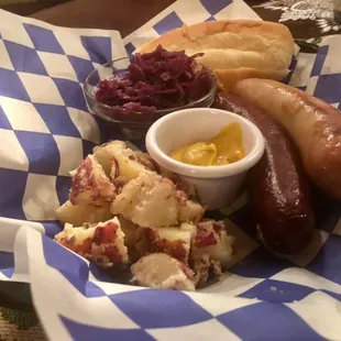 Choice #1 German Wurst Platter with Calden &amp; Company 'Shake the Post-Holiday Blues' show VictorianStation@cox.net