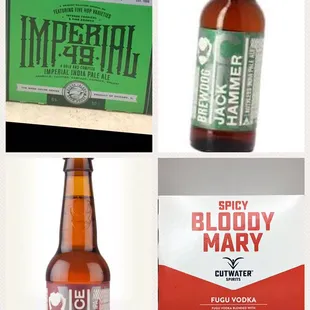 a variety of bottles of beer