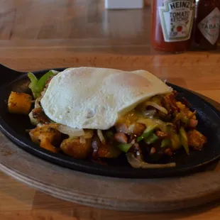 a plate of food on a table