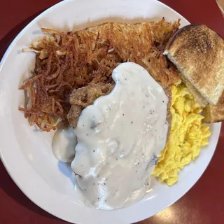 Chicken Fried Steak and Eggs