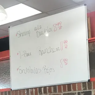 Specials of the day!