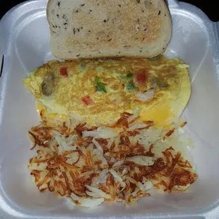 Veggie &amp; Cheese omelet. Very good!