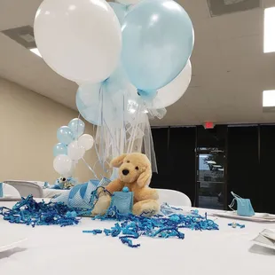 Baby shower for a baby boy to be.