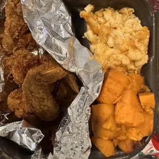 a tray of food