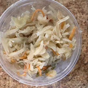 a bowl of sauerkraut