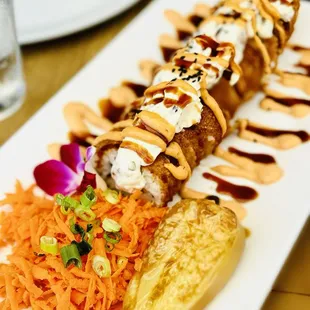 Mexican sushi. There is a Mexican spicy hit.