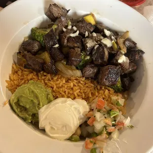 Beef fajita mexi-bowl