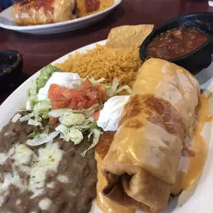 Chimichanga with ground beef! Yummy
