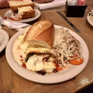 Lasagna rolls with whole wheat pasta side