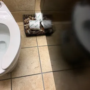 Lots of tp! And smelled li apples and cinnamon. Hey, it's the little things!