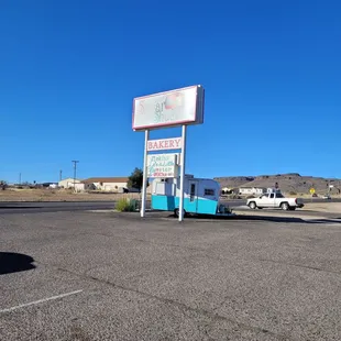a truck parked in a parking lot