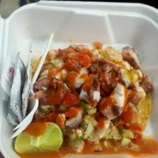 seafood mix toastada