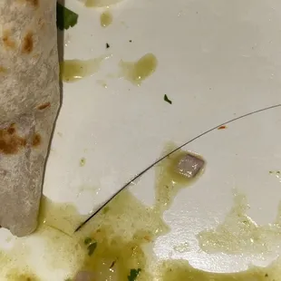 a burrito and a salad