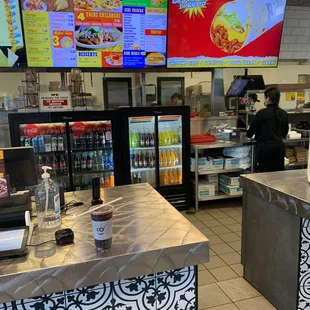 the inside of a restaurant