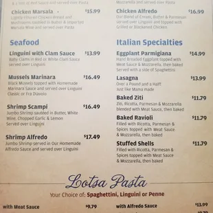 Menu: Italian (3-21-21)