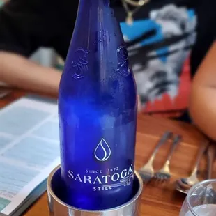 Bottled still water.