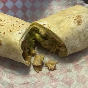 Grilled chicken burritos