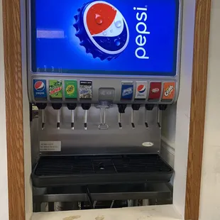 They have a soda machine finally!