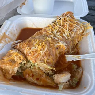 Shrimp burrito