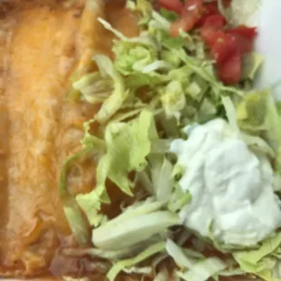 Cheese enchiladas to go