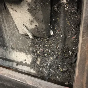 the inside of a burnt vehicle