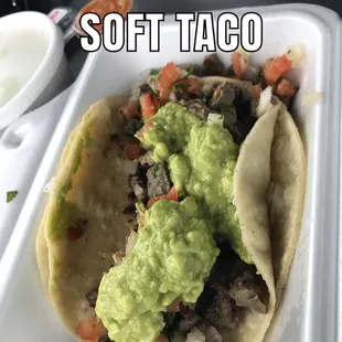 carne asada soft taco