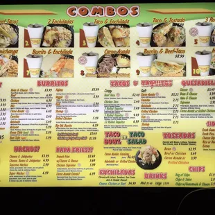 This is the current menu as of 12/11/15.