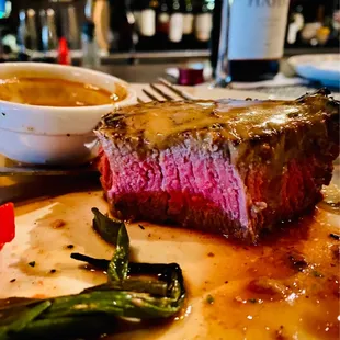 Both our 9 oz Filets cooked to perfection.