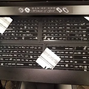 Just some of the jewelry and trinkets that you can buy at the book store.