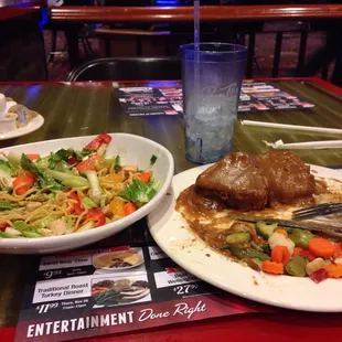 Got them both for the price of one. (2 for 1 entree coupon)