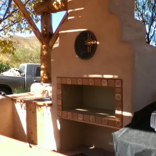 Outdoor fireplace
