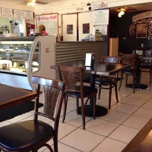 the dining area of a restaurant