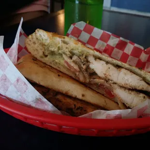 Chicken pesto panini