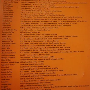 the menu