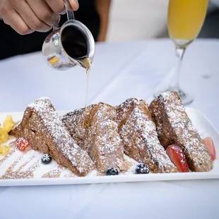 a plate of french toast