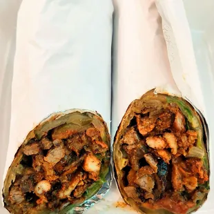 Chicken shawarma wrap no tomato