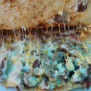 Garlic Cheesy Pita with Chicken Shawarma
