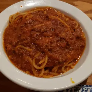 Spaghetti and meat sauce