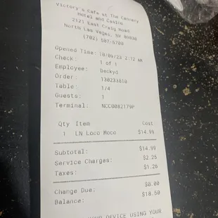 She put  service charge for  my togo order!!! This is insane food is not even good at all!!