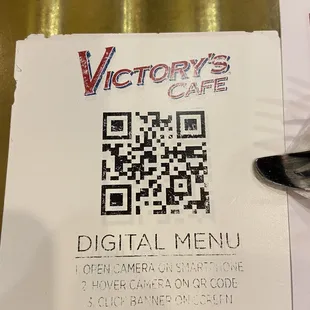Digital menu