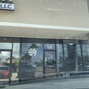 the outside of a business