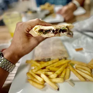 I just thought I'd show what it looks like after you bite into it. The cheese was PERFECTLY melted.