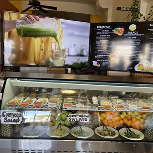 The front counter with yummy food display