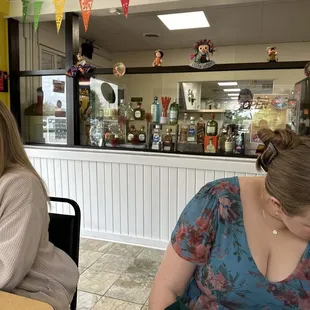 The display across from our table...