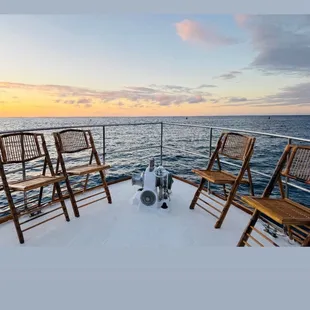 Off the bow of the Vida Mia.