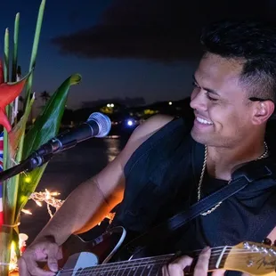 This is me (Dillon Pakele) playing music on the Vida Mia!