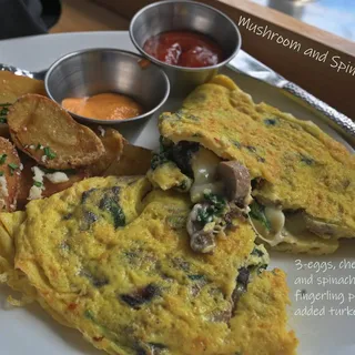 Mushroom and Spinach Omelette