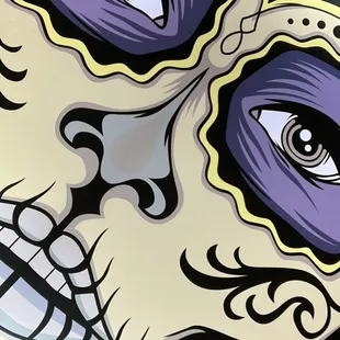 the face of a sugar skull